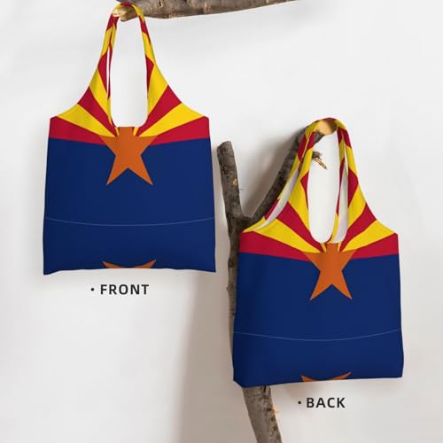 Arizona Flag Printed canvas bag Women's fashionable shoulder bag3