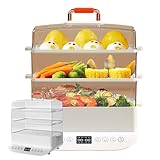 Cuiseur vapeur électrique, multi-usages, capacité amovible à 3 niveaux avec 8 modes de cuisson pour cuire à la vapeur les légumes et les viandes