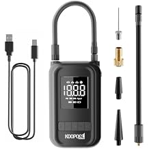 Tire Inflator Portable Air Compressor, 150PSI Portable Air Pump for Car, Bike, Motorcycle, Ball, Electric Tire Pump with Digital Pressure Gauge, LED Light, Rechargeable 4000 mAh