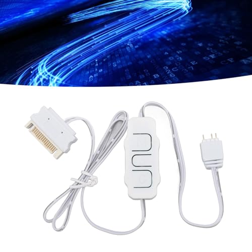 RiToEasysports ARGB Controller 5V 3PIN RGB Hub with Remote for PC Fans, Power Supply, Multiple Lighting Modes for Gaming PC Setup (White) - Image 2