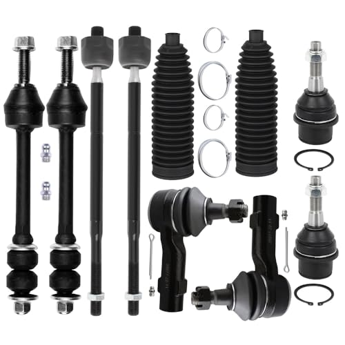 SCITOO 10-PC SET Suspension Kit For 2013-2018 For Ram 1500 2019 For Ram 1500 Classic Front Lower Ball Joint Inner Outer Tie Rod End w/Boot Sway Bar End Link