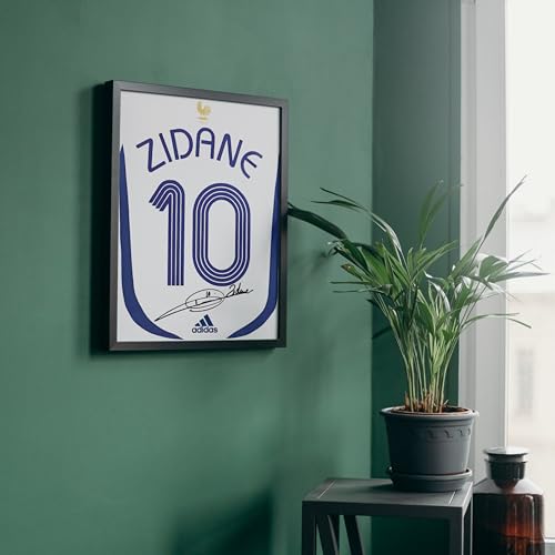 Image of Posternet Vintage Football Jersey Style Wall Frame | Number 10 Sports Wall Art Decor | Premium Black Framed Poster for Bedroom, Living Room, Office, Gaming Room | Motivational Athlete Inspired Gift | 8.3 x 11.7 Inch