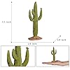 EOIVSH Desert Animal Figurines Set with Model Cactus - Artificial Greenery Plant Fake Cacti - Desert Diorama Project - Great for Sand Table Landscape Scene Accessories Decoration #4