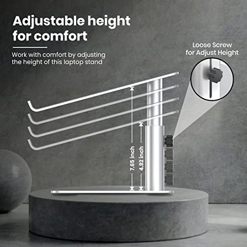 Image of Portronics My Buddy K5 Portable Laptop Tabletop Stand & Key2 Combo Multimedia USB Wireless Keyboard and Mouse Set with 2.4 GHz Wireless Technology, Soft & Silent Button, Compact Size (Grey)