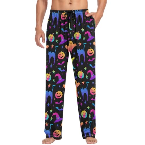 visesunny Mens 100% Cotton Pajama Bottoms Lightweight Lounge Pant with Pockets Soft Sleep Pj Pants for Men