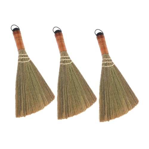 VALICLUD 3pcs Small Brooms Tool for Home Cleaning and Indoor Hardwood Floors Sweeping Soft Bristles and Lightweight Design for Desk Use