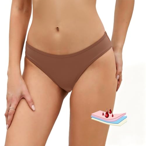 Image of SherryDC Women's Period Swimwear Bikini Bottoms-Menstrual Leakproof Swimsuit Bottoms Briefs for Teen Girl