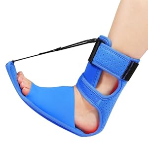 JOLAYSO Plantar Fasciitis Night Splint [Upgrade], Adjustable Brace for Plantar Fasciitis & Achilles Tendonitis Relief, Day & Night Support with Straps