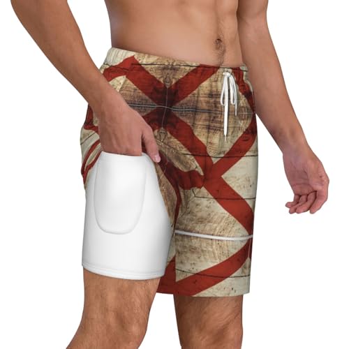 Maillot de bain homme avec doublure de compression Alabama short été - 3