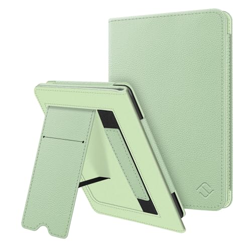 Fintie Hülle für 6 Zoll Kindle (11. Generation) – 2024/2022, Kickstand Schutzhülle mit Handschlaufe und Auto Sleep/Wake für Kindle Basic 2024, Pastellgrün