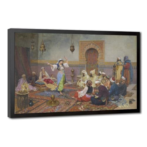 Peinture orientaliste arabe haute définition de Giulio Rosati sur toile