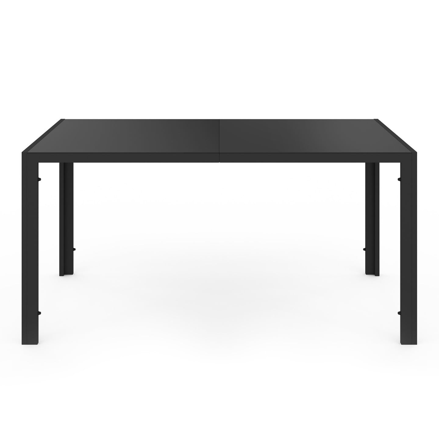 IDMarket - Salón de jardín Madrid Mesa 150 cms y 6 sillas apilables Negro