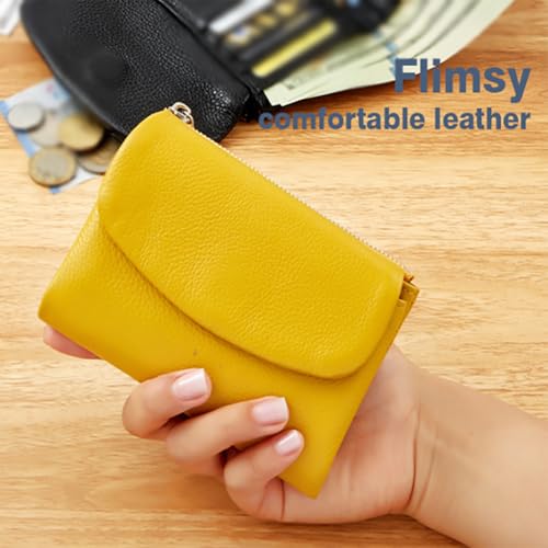 Joyfullygo Wallet, Unisex Pebble Leather Wallet, Small Coin Card Purse for Women with Credit Card Holder, Coin Holder & Cash Slots (Dark Blue)4