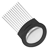 LOLIPPYY Edelstahl Zwiebelschneider Halter Multifunktionales Gemüseschneidegerät mit Rutschfestem...