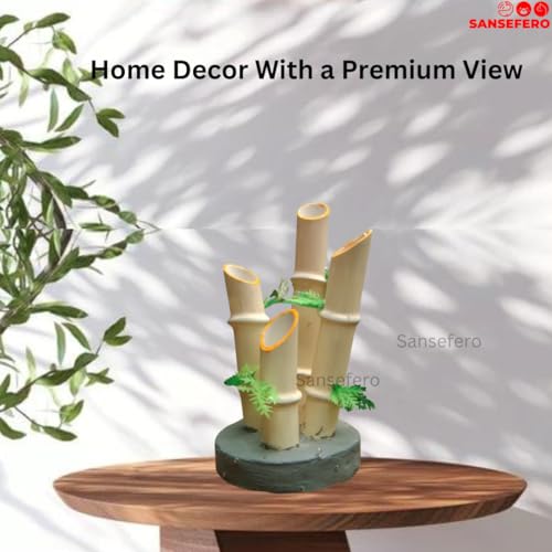 Image of SANSEFERO Premier Plants Aquarium Decor Thematic Ornaments Hideaway Fish Tank Decorations for Hideout Cave for Small and Medium Fishes Decoravtive Ornament for Aquarium (Bamboo Ornament)