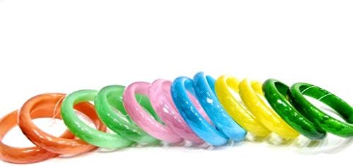 Buy PREM BANGLE Crystal Glass Bangle Set Of All 6 Colors For Women (2.8 ...