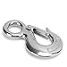 3Pcs Eye Slip Hook with Steel Marine ing Hook, Heavy Duty Eye Hoist Cs, oor Activities and Marine Industry, Mirror Polished (1T)