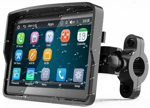 Image of YCV 5 Inch Wireless Motorcycle Carplay Screen & Android Auto