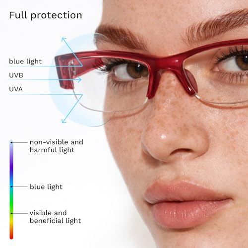 Image of livho Blue Light Blocking Glasses for Women and Men, Lightweight Metal Frame Computer Glasses, Anti Eye Strain, UV Protection