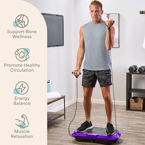 Image of Lifepro Waver Vibration Plate Exercise Machine - High-Intensity Vibration Plate for Lymphatic Drainage - Full-Body Workout Vibrating Platform with Loop Bands - Fitness Equipment for Strength & Toning