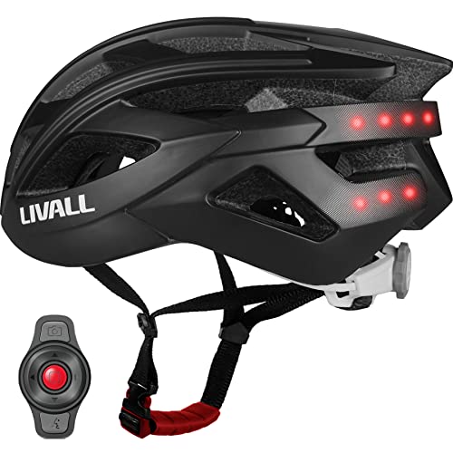 LIVALL Casque de Vélo Intelligent avec feu arrière LED, Casque de Vélo Bluetooth avec Télécommande, Alarme SOS, Casque de Vélo avec Microphone et Haut - Parleur, Homme et Femme Adultes