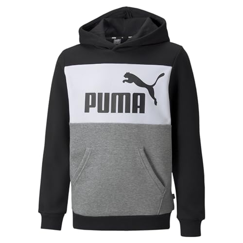 PUMA Jungen, ESS Big Logo Hoodie FL B Pullover, Schwarz, 152