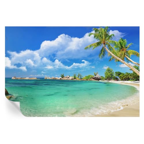 Murales adhesivos para tapar imperfecciones con estampado de paraíso tropical 2