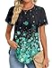 Zeagoo Womens Summer Tops 2025 Shirts Summer Casual Basic Tunic Shirts for Women Dressy Casual Printed Tops Blouse, Green Floral,L