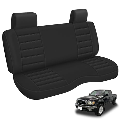 SAPUBK Front Seat Covers Replace for 1995-2004 Toyota Tacoma Front Bench Seat with Molded Headrest Seat, Knitted Fabric Composite Soft Foam Lining Airmesh Breathable Seat Cover