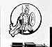 LING YUN Co,Ltd Vintage Sticker Mural Ancien Guerrier Grec Spartiate Bouclier Bataille Lance Vinyle Stickers Muraux Décoration De La Maison pour Salon 58X57Cm