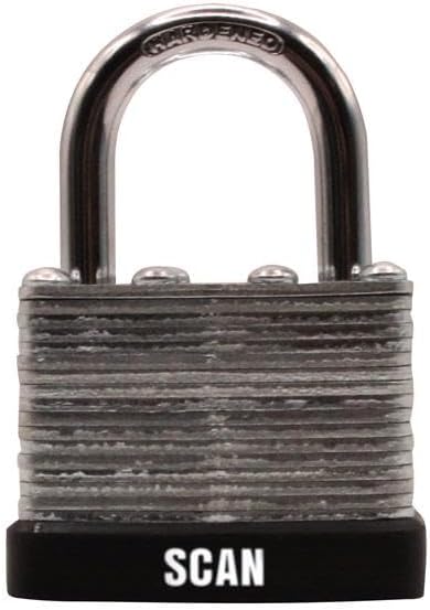 SCAN SCAPLLAM40KA Steel Padlock, Silver