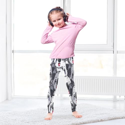 Toddler Girls Leggings Printed Yoga Pants Leggings Grey White Koala for Kids4