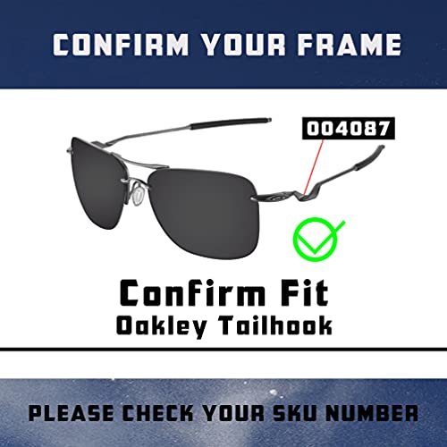 Image of Silver Mirror Tailhook Lenses Replacement for Oakley Sunglass OO4087 Polarized
