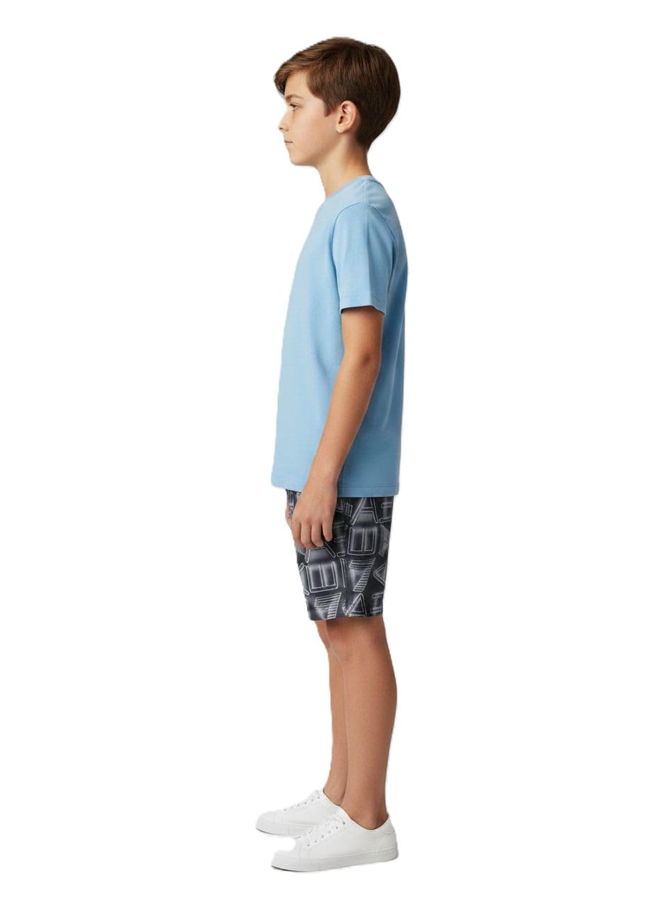 EA7 Emporio Armani Costume Bambino Modello Boxer 7B000316AF21250 8056643705699-14A Nero Bianco 14A