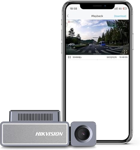 Image of HIKVISION 4K Dual Channel Dashcam for car | ADAS Alerts | Voice Control | Night Vision F1.75 Aperture | G-Sensor | 143 Wide Angle | Loop Recording | Built in WiFi | Supports 256GB | C8(2CH)