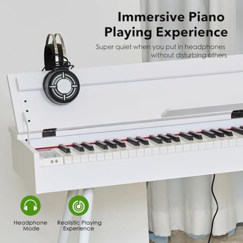 Image of Digital Piano 88 Key Weighted Keyboard Full-Size Desk Electric Piano