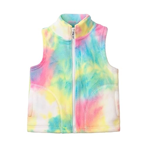 Image of Mud Kingdom Boys Girls Polar Fleece Vest Jacket Ligntweight Plain Vest Full Zipper Sleeveless