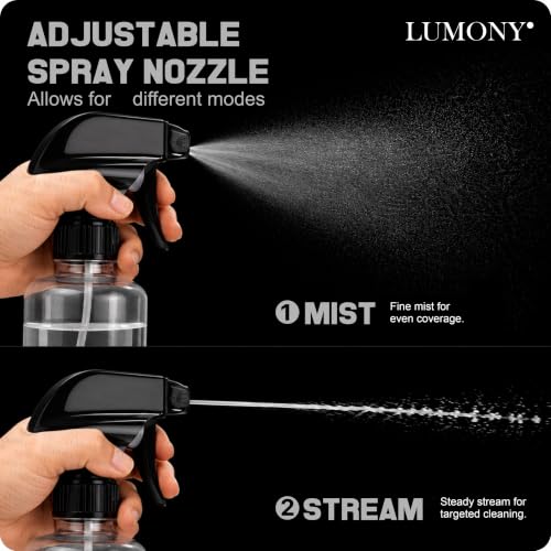 Image of LUMONY Pack of 2 - Spray Bottle 500 ML Transparent Clear Empty Water Spray Bottles,Water Liquid Sprayer Set for Face, Hair, Garden, Sanitizer, Perfume and More (Pack Of 2)