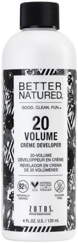 Better Natured 20 Volume Gentle Creme Hair Developer | For Professional Salon Coloring | Lightening & Gray Coverage | Long Lasting Color | 4 Fl Oz