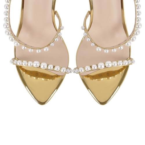 Pearls Stiletto High Heels Pointed Toe Heeled Sandals Strappy Heels Women Sexy Sandals Dressy Shoes4