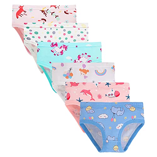 Image of Sladatona Little Girls'Soft Cotton Underwear Comfort Panties Toddler Briefs