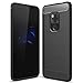 NALIA Design Cover compatibile con Huawei Mate 20 Custodia, Aspetto Carbonio Sottile Copertura Silicone con Texture Fibra di Carbonio, Morbido Gomma Case Antiurto Guscio Shock Absorption Bumper - Nero