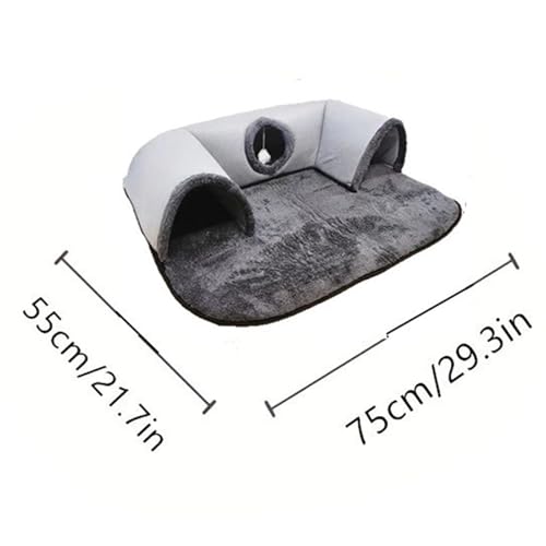 Tunnel pour chat pliable en polyester résistant pour stimuler la curiosité des félins