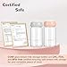 COMI Natural Glass Baby Bottle,Breastmilk Storage Bottle for Fridge,Wide Neck Breast Milk Container with Dome Cap,Fits Breast Pumps & Nipples,BPA Free,4PCS (6oz,4 Gray Lids)