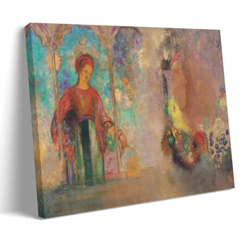 Toile Odilon Redon Woman with Flowers pour raviver un mur vide avec élégance