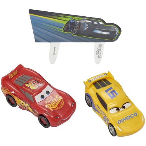 DecoSet® Disney and Pixar Cars 3 Ahead of The Curve Cake Topper, 3-Piece Set featuring Lightning McQueen, Cruz Ramirez, and Jackson Storm by DecoPac - Image 8