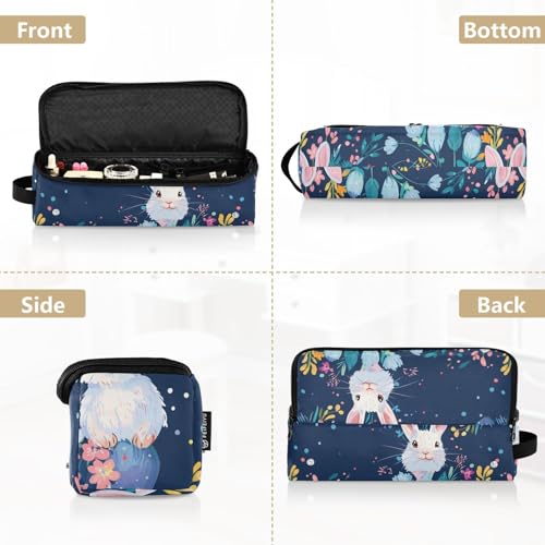 Bolsa de viaje para herramientas de cabello para mujer y tapete resistente al calor con cierre impermeable portátil para planchas y rizadores miniatura 5