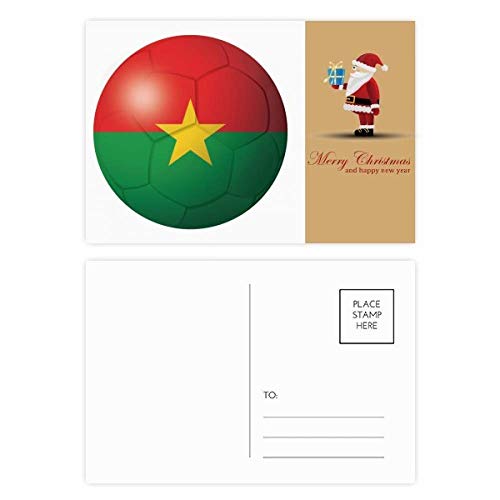Cartes postales Burkina Faso lot de 20 avec drapeau national football pour supporters