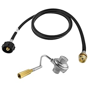 BMMXBI Roadtrip Swaptop Grill Regulator with 5 FT Propane Adapter Hose Replacement Parts for Coleman Roadtrip Swaptop Grill Coleman C001, 5010000743, 9942A5251, 9949 Series