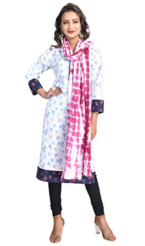 Image of Women's Pure Cotton Traditional Authentic Shibori Tie Dye Dupatta Chunni